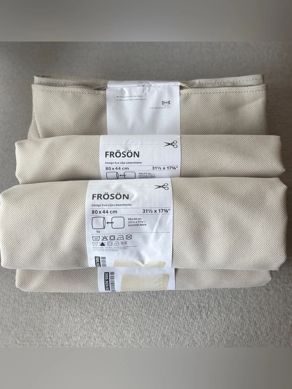 LOT 4 IKEA FRÖSÖN Cover For BACK CUSHION Outdoor Beige 505 923 92- 31 1/2x17 3/8